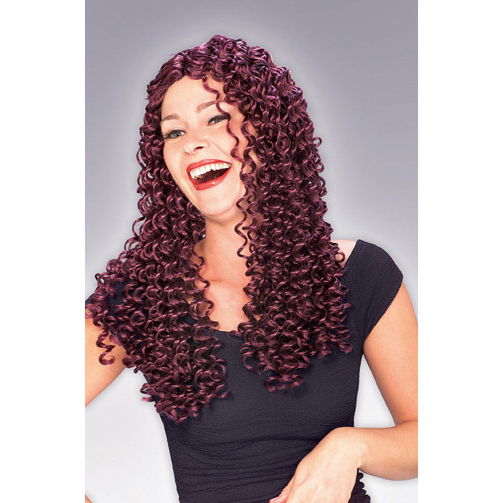 Burgandy Curly Spiral Wig