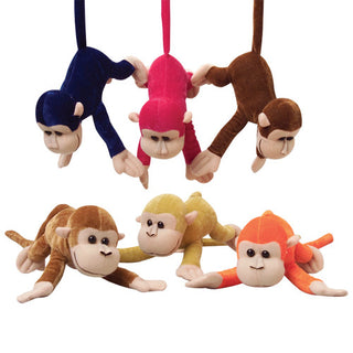Plush Monkeys with Bendable Tails