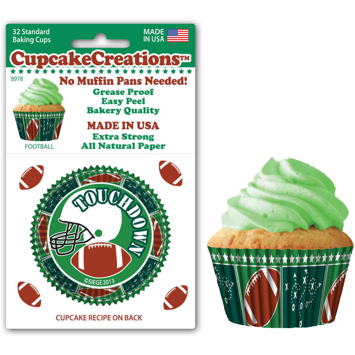 Football Standard Baking Cups