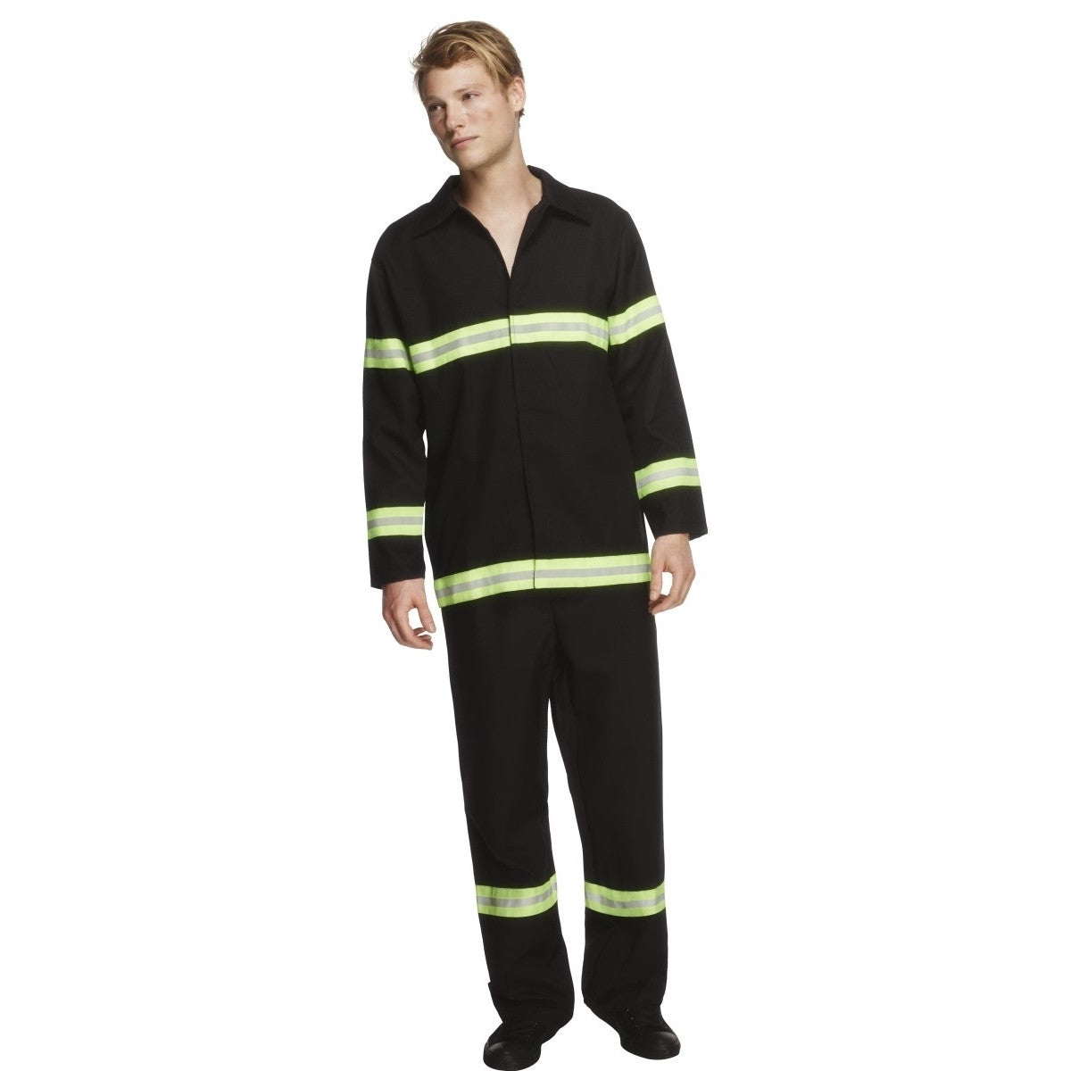 Fever Fireman Men's Costume Medium Chest 38-40", Waist 32-34", Inseam 32.75"