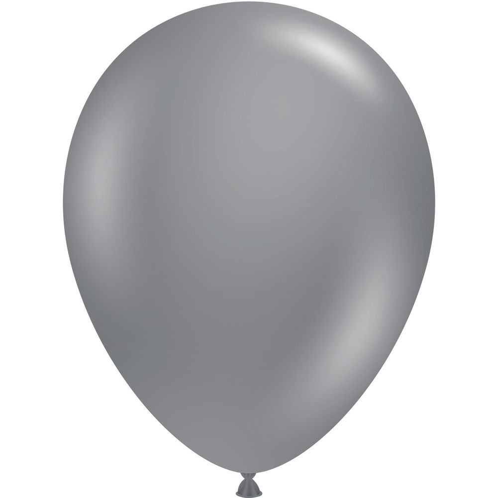 Tuftex 11" Gray Smoke Pastel Latex Balloons (100ct)