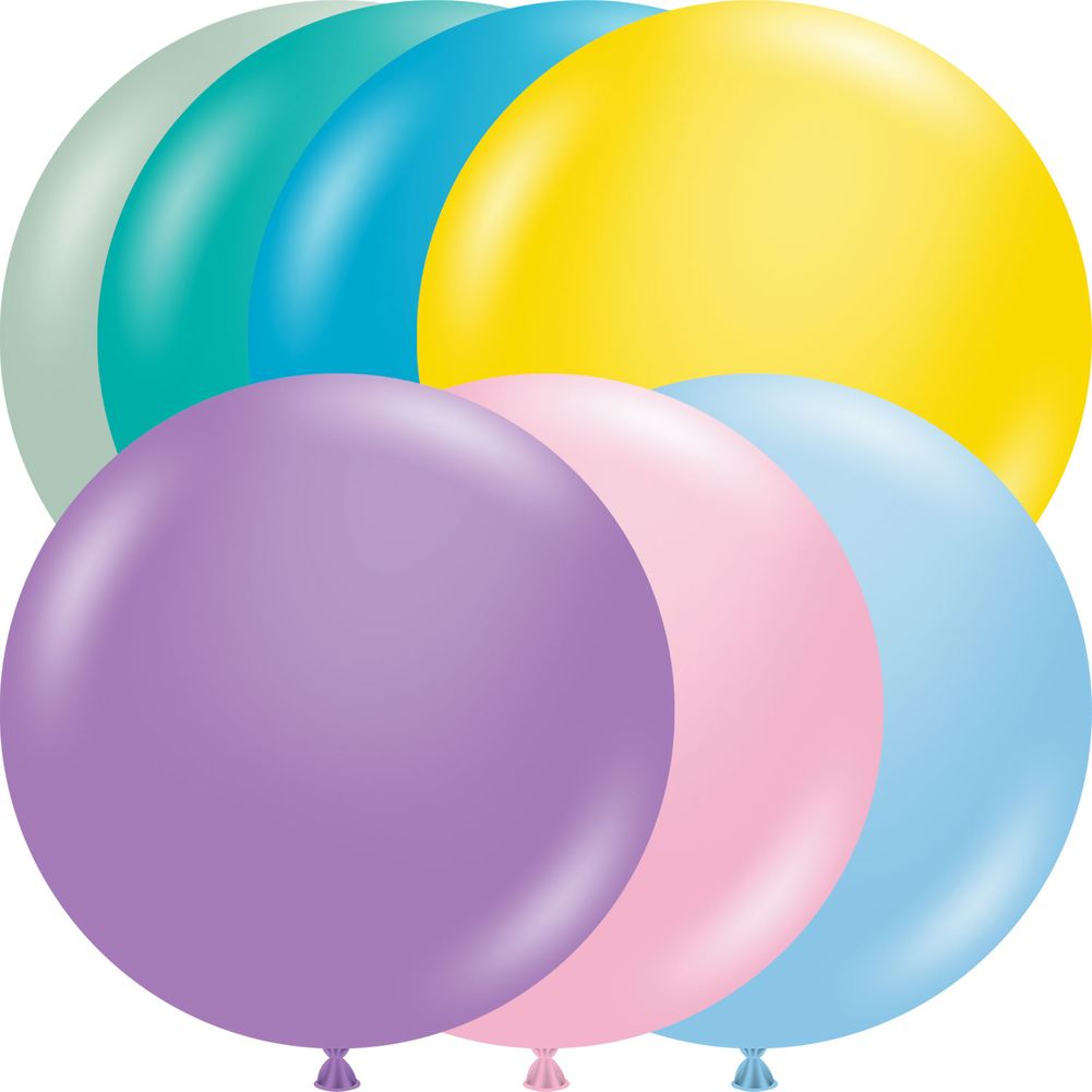 Tuftex 17" Pastel Asst Latex Balloons (50ct)