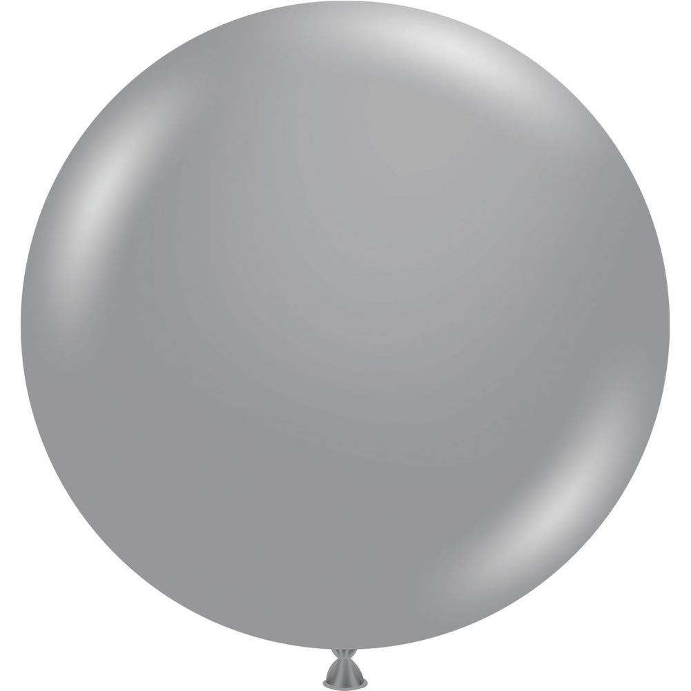Tuftex 17" Metallic Silver Latex Balloons (50ct)