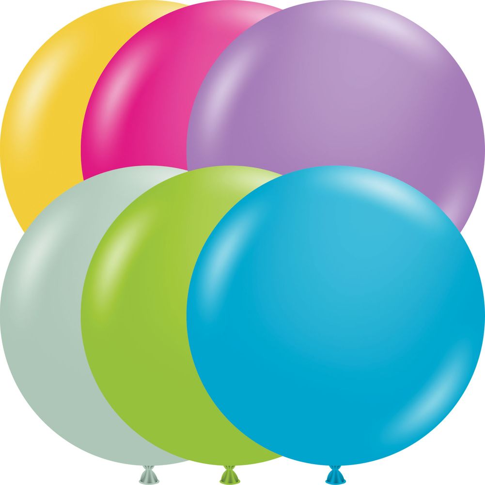 Tuftex 17" Tropical Asst Latex Balloons (50ct)