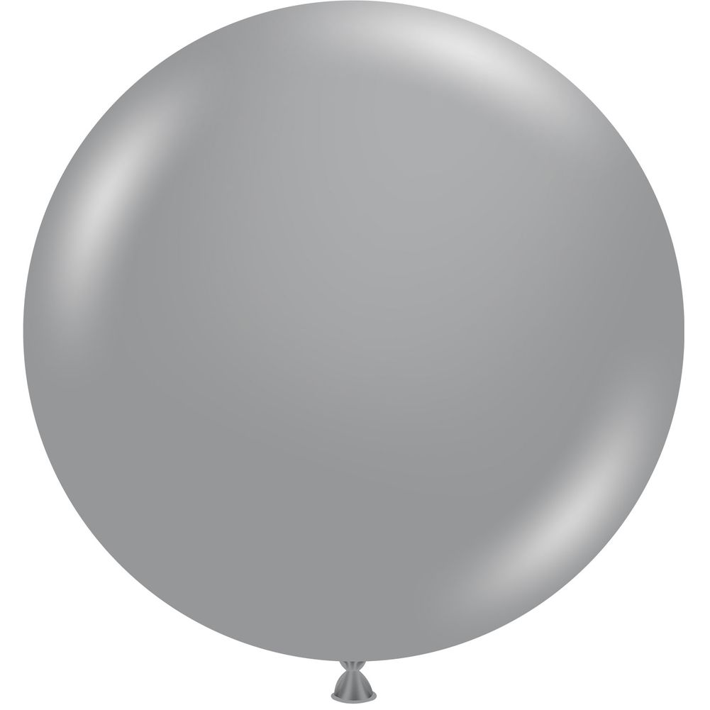 Tuftex 24" Metallic Silver Latex Balloons (25ct)