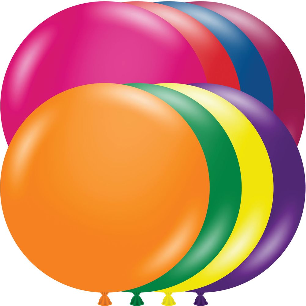 Tuftex 36" Crystal Asst Latex Balloons (10ct)