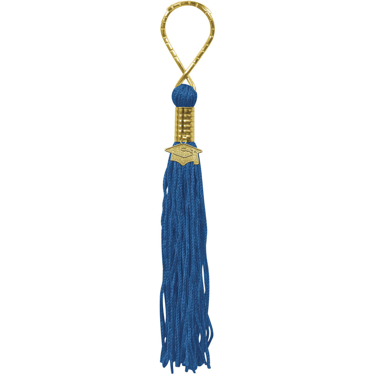 Blue Tasseled Key Chain