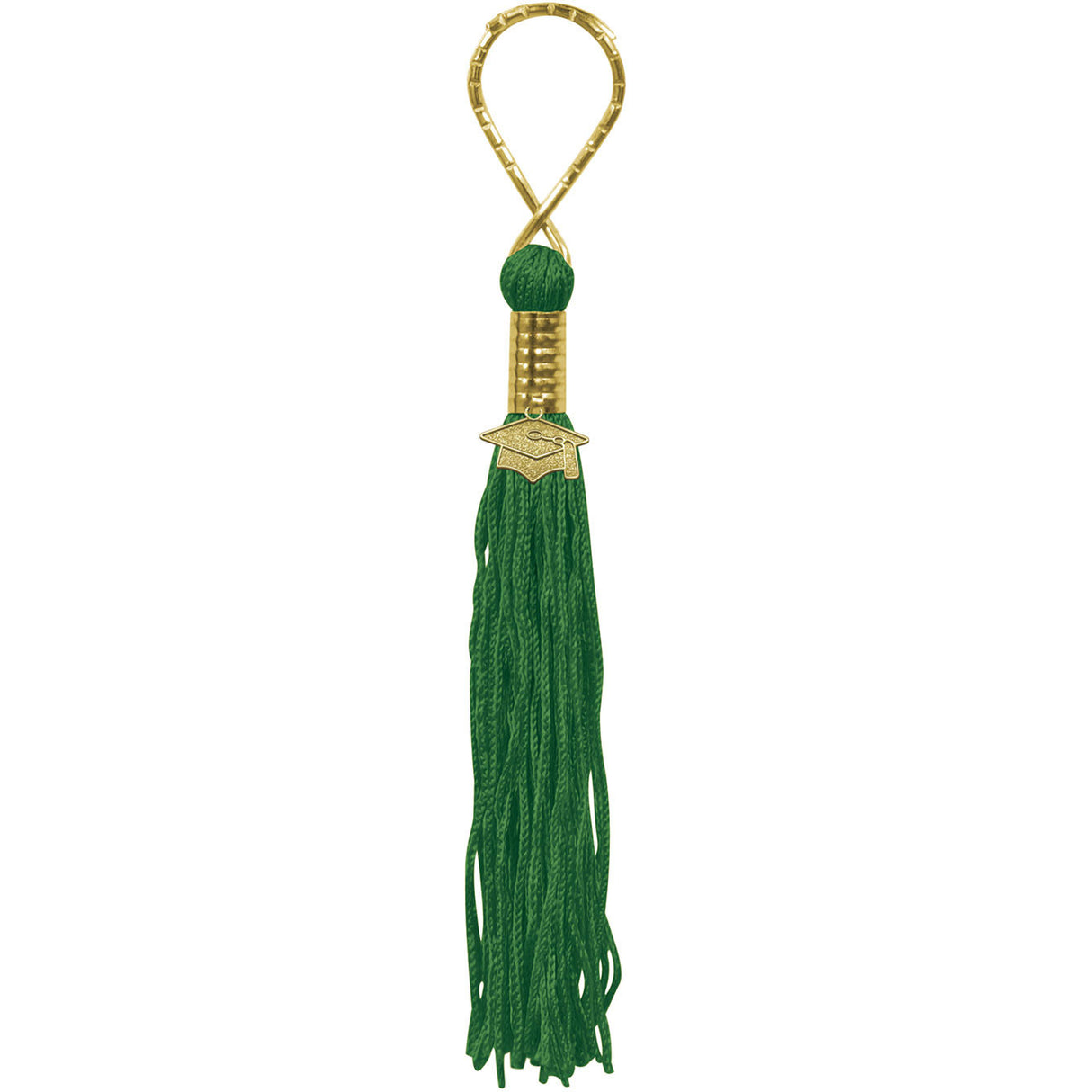 Green Tasseled Key Chain