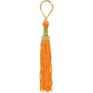 Orange Tasseled Key Chain