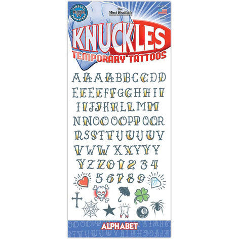 Knuckles Alphabet Tattoos
