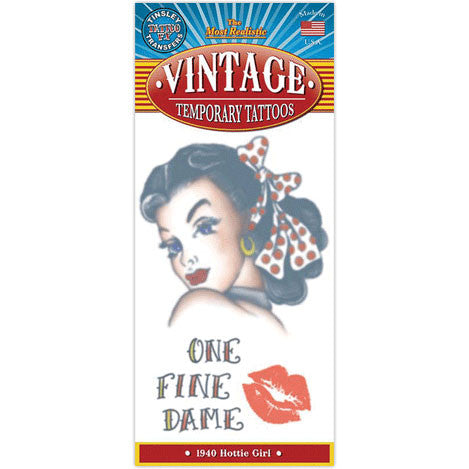 Hottie Girl Vintage Tattoo