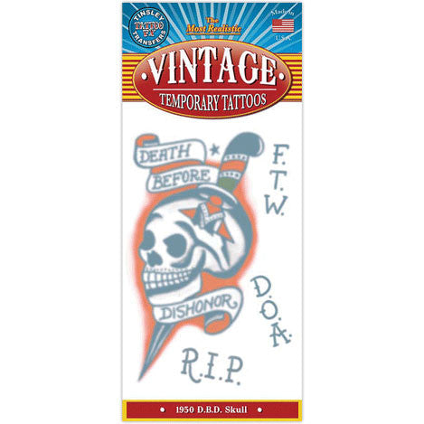 D.B.D. Skull Vintage Tattoo