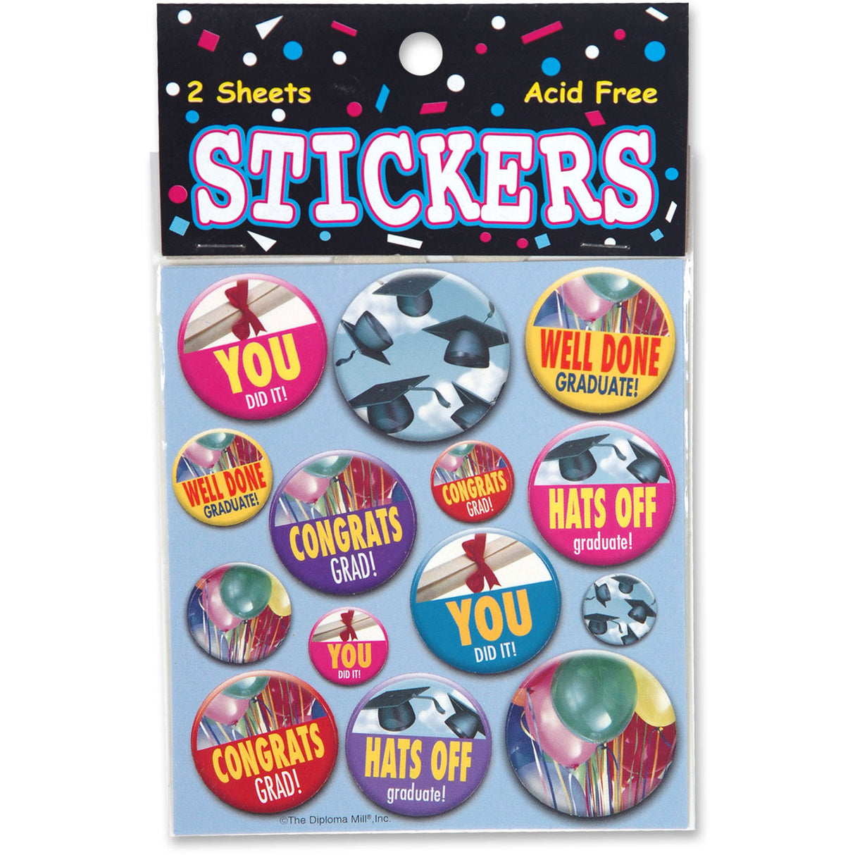 You Did It! Graduation Stickers