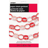 Ruby Red Dots 5' Paper Chain