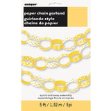 Sunflower Yellow Dots 5' Paper Chain