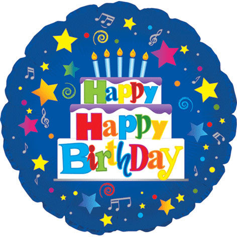18" Happy Happy Birthday Blue Cti