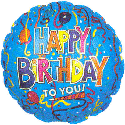 18" Festive Birthday Blue Cti