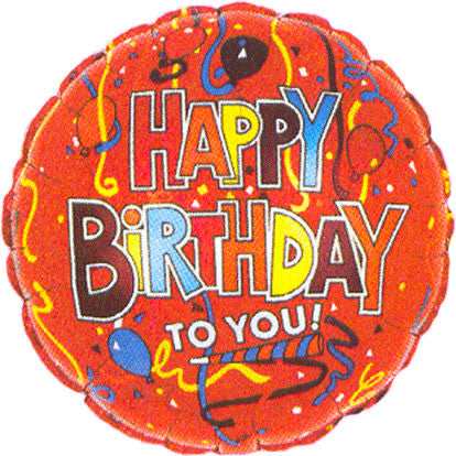 18" Festive Birthday Red Cti