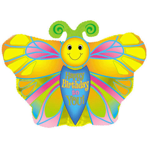 20" Birthday Petite Butterfly Shape