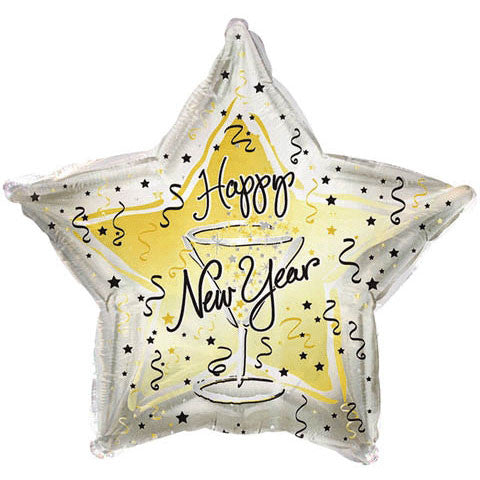 18" New Year's Toast Foil Balloon